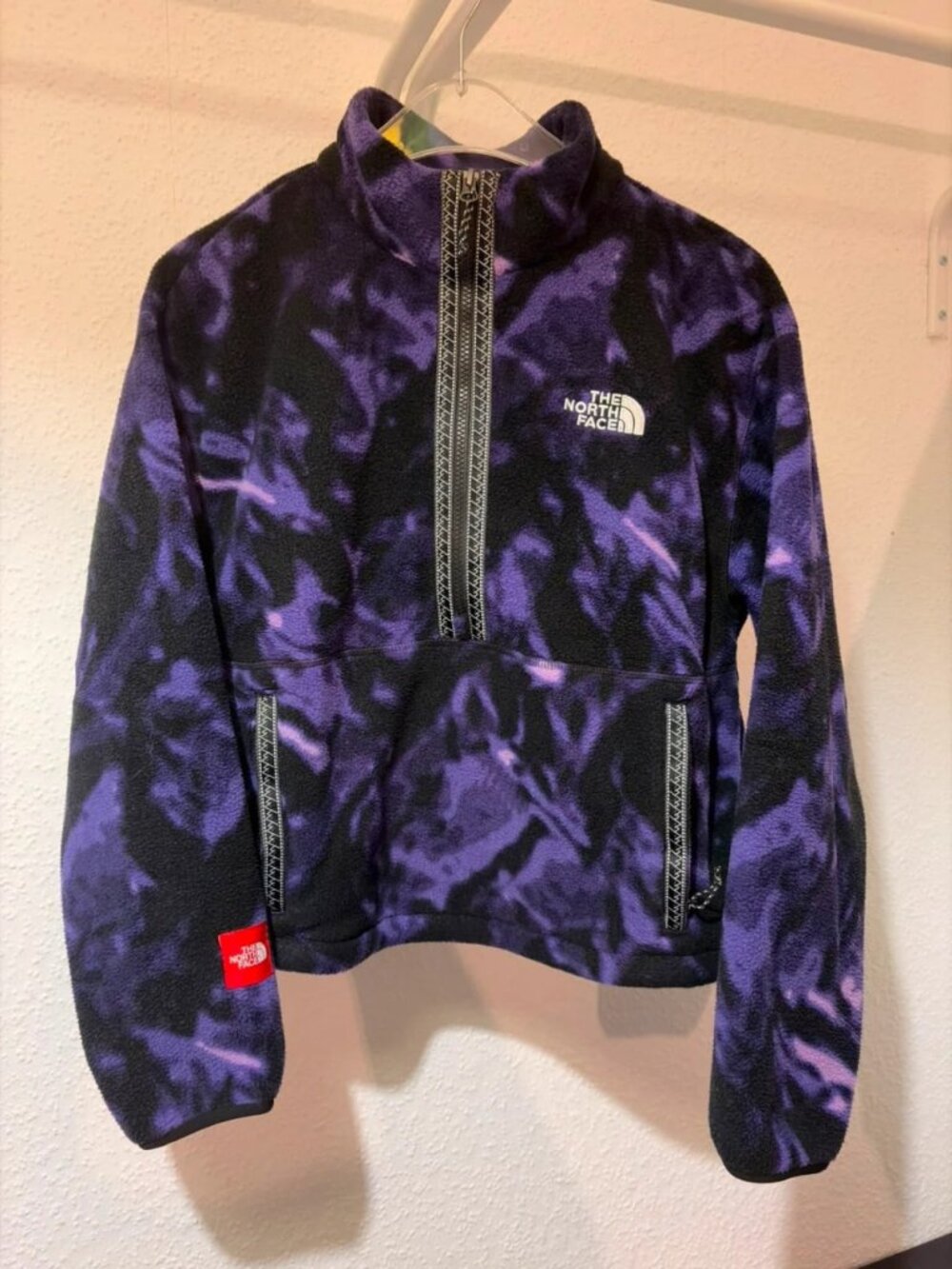 The North Face Women's Half Zip Fleece Pullover Purple/Black Size M